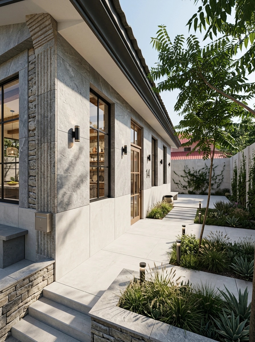 Fasad dizayni — Contemporary Facade uslubi — GenRoom AI tomonidan Fasad