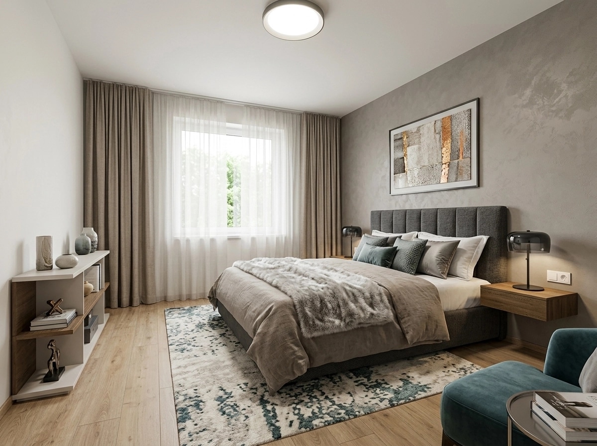 Contemporary Bedroom design — interior photo by GenRoom AI