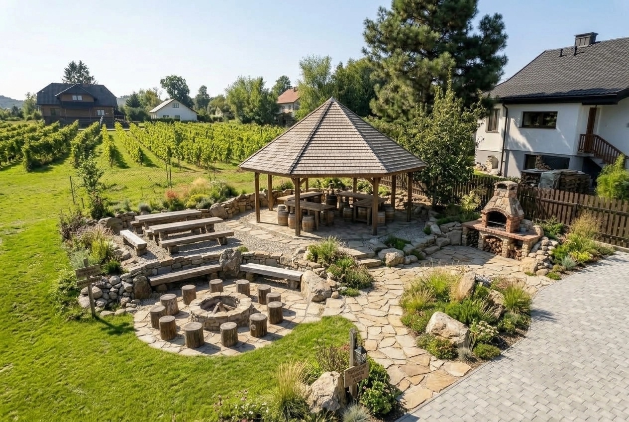 Landscape design in Eco Natural Garden style — Yard by GenRoom AI