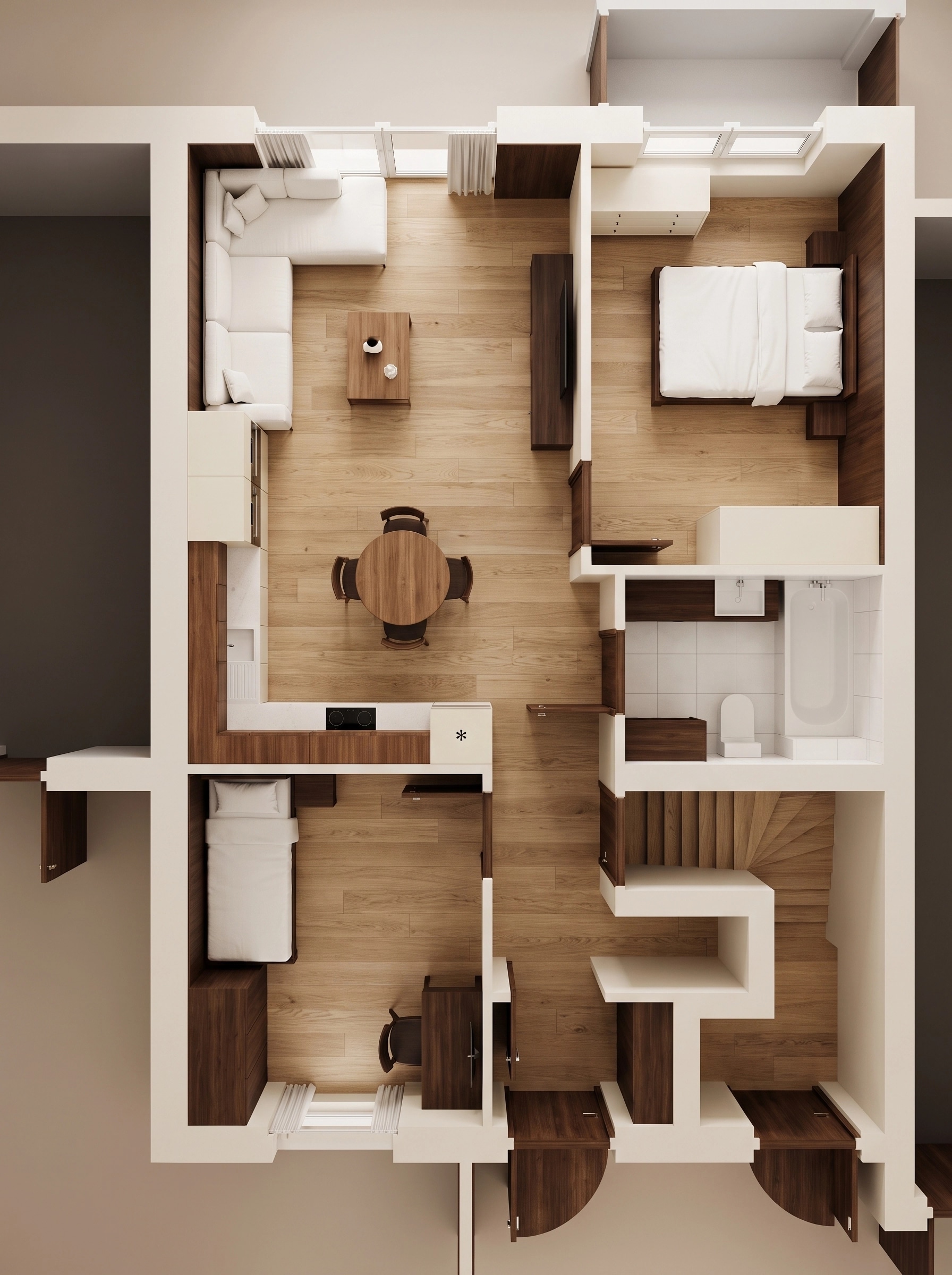 Interior design in Minimalism style — Living Room by GenRoom AI
