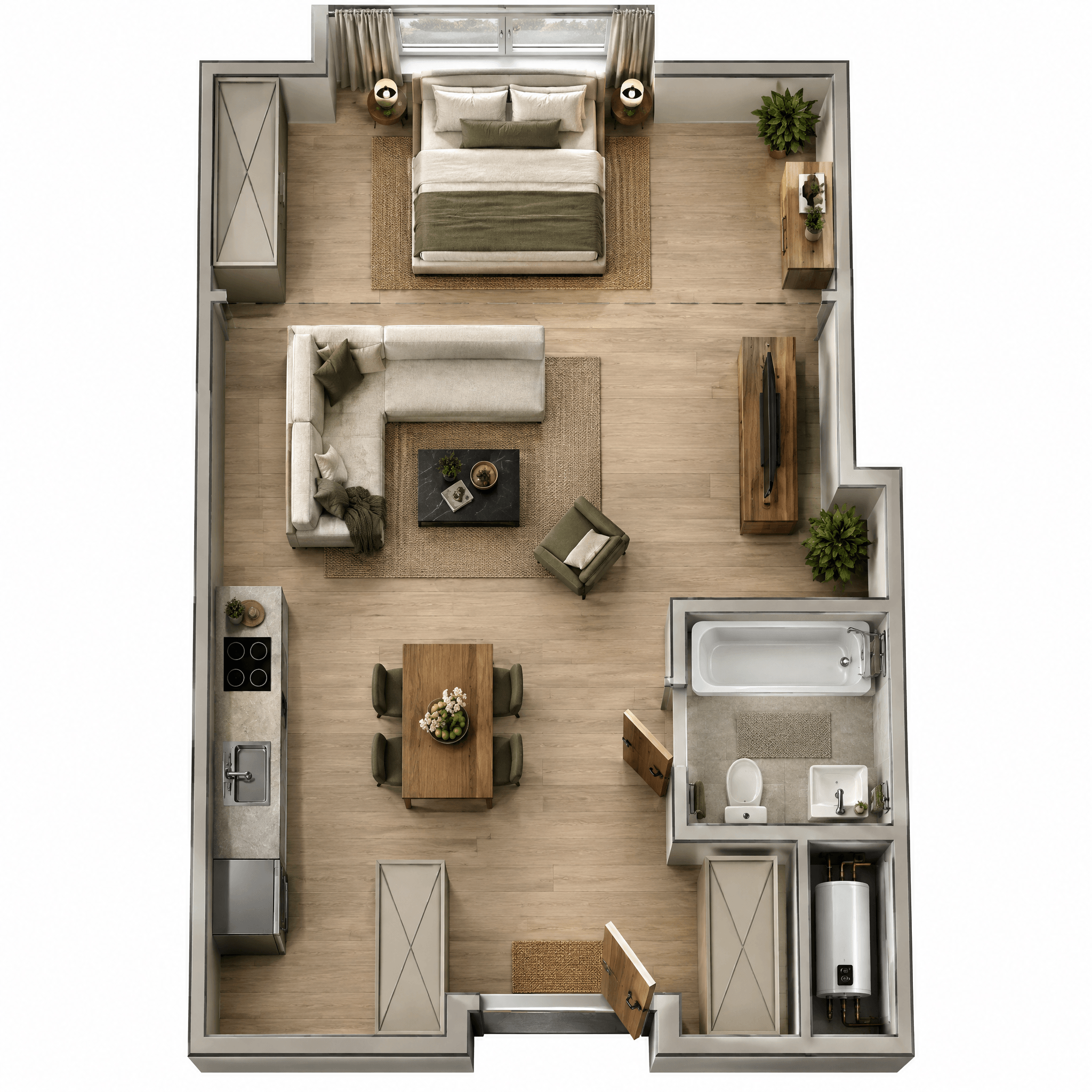 Interior design in Contemporary style — Living Room by GenRoom AI