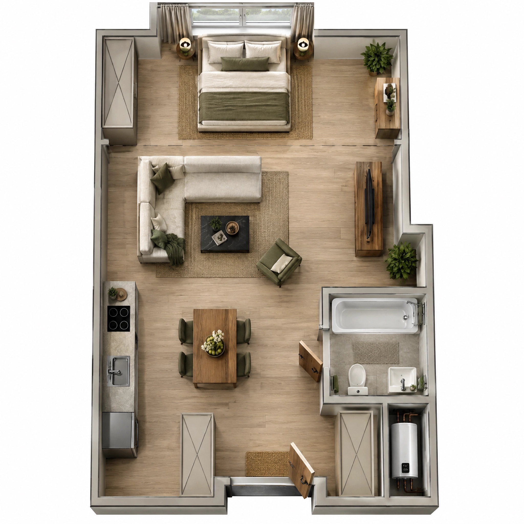 Interior design in Contemporary style — Living Room by GenRoom AI
