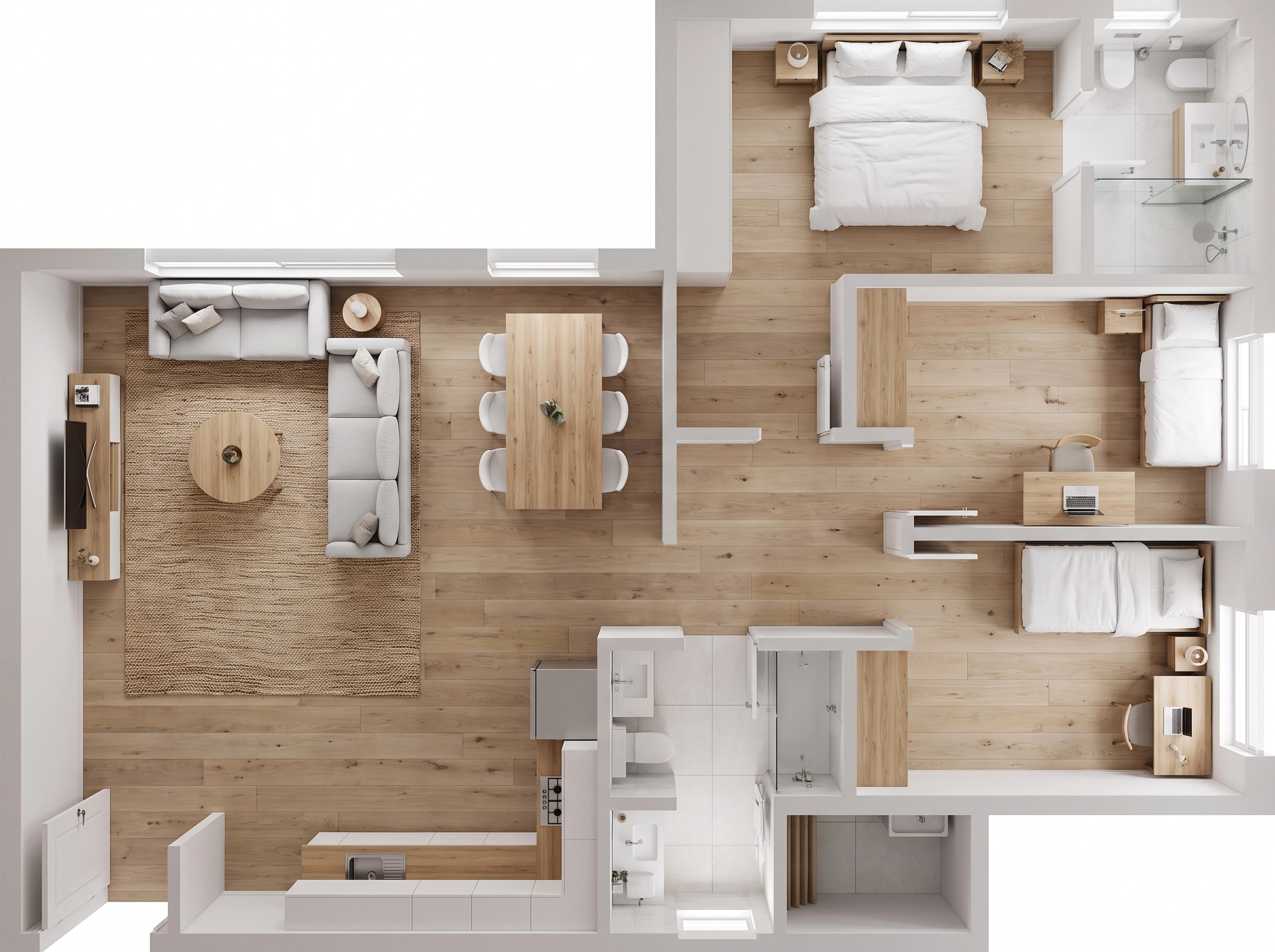 Minimalism Living Room design — interior photo by GenRoom AI