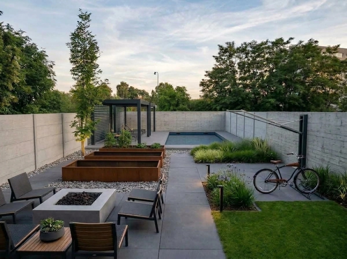 Landscape design in Contemporary Yard style — Yard by GenRoom AI