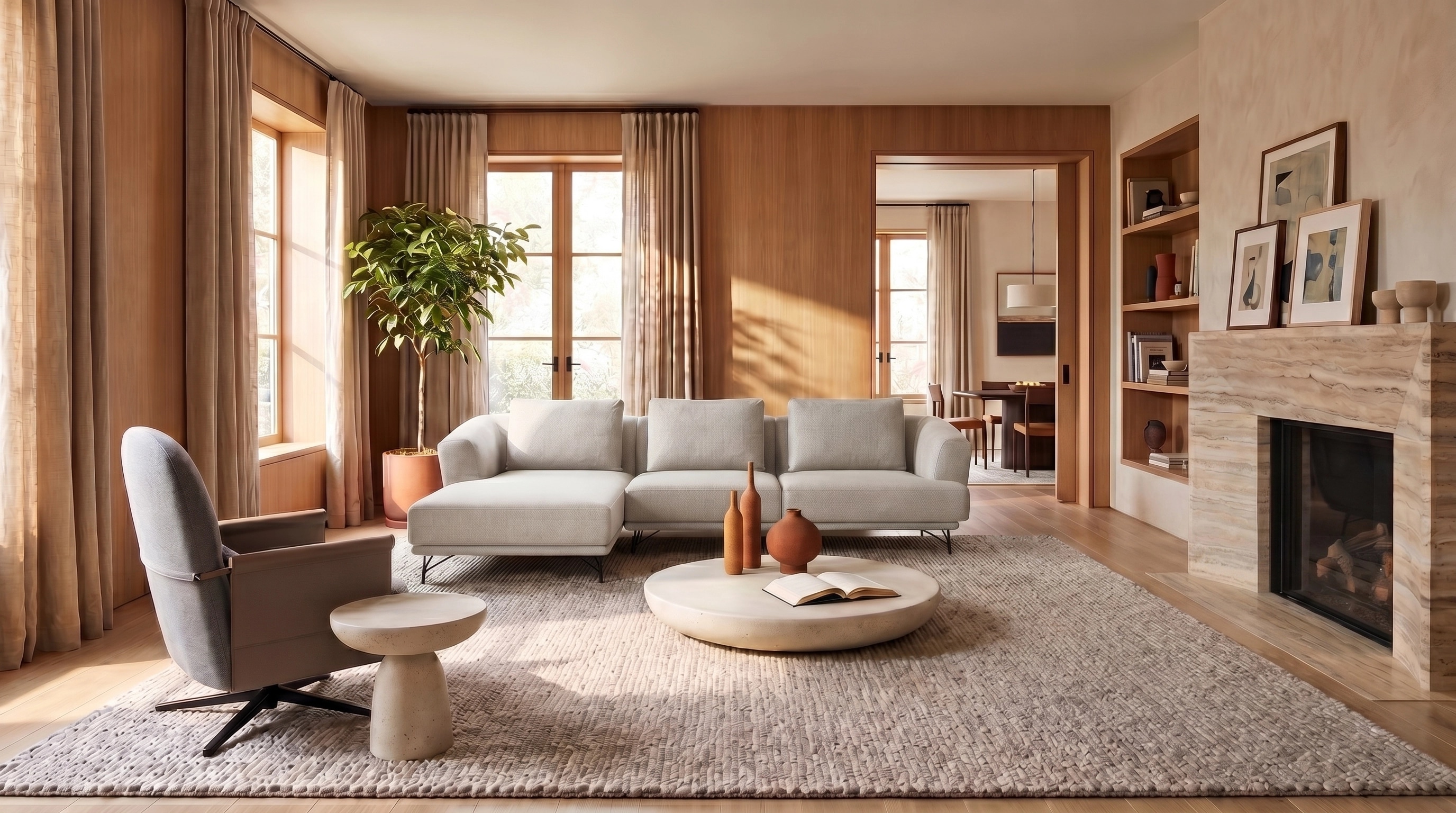 Interior design in Contemporary style — Living Room by GenRoom AI
