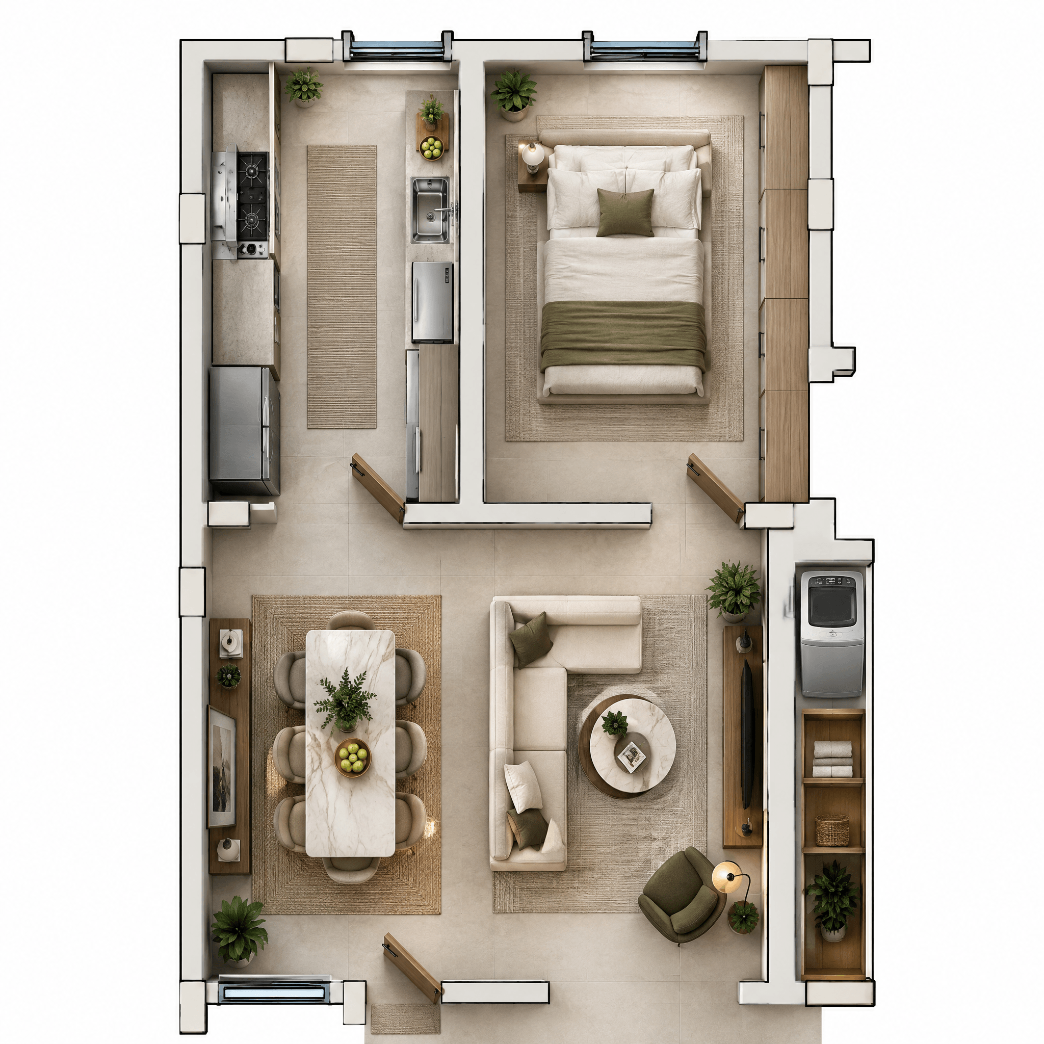 Interior design in Contemporary style — Living Room by GenRoom AI