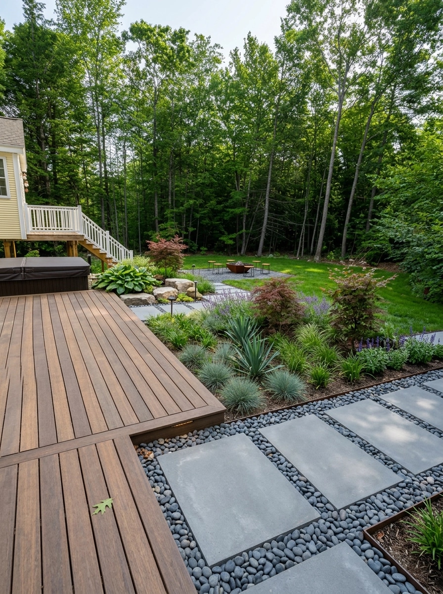 Landscape design in Contemporary Yard style — Yard by GenRoom AI