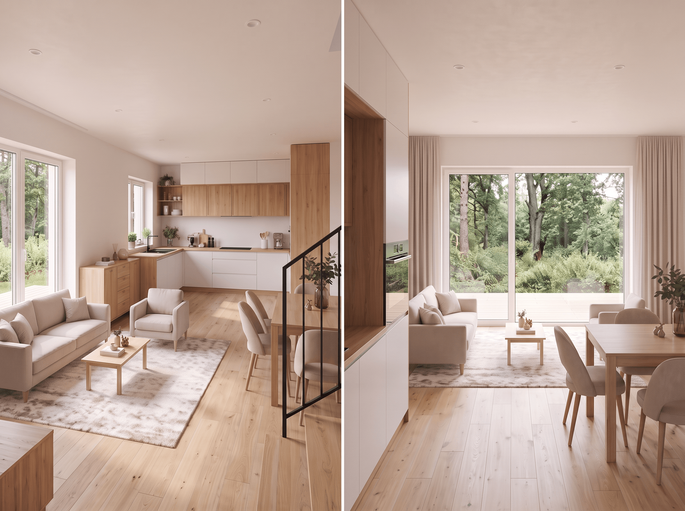 Interior design in Scandinavian style — Living Room by GenRoom AI