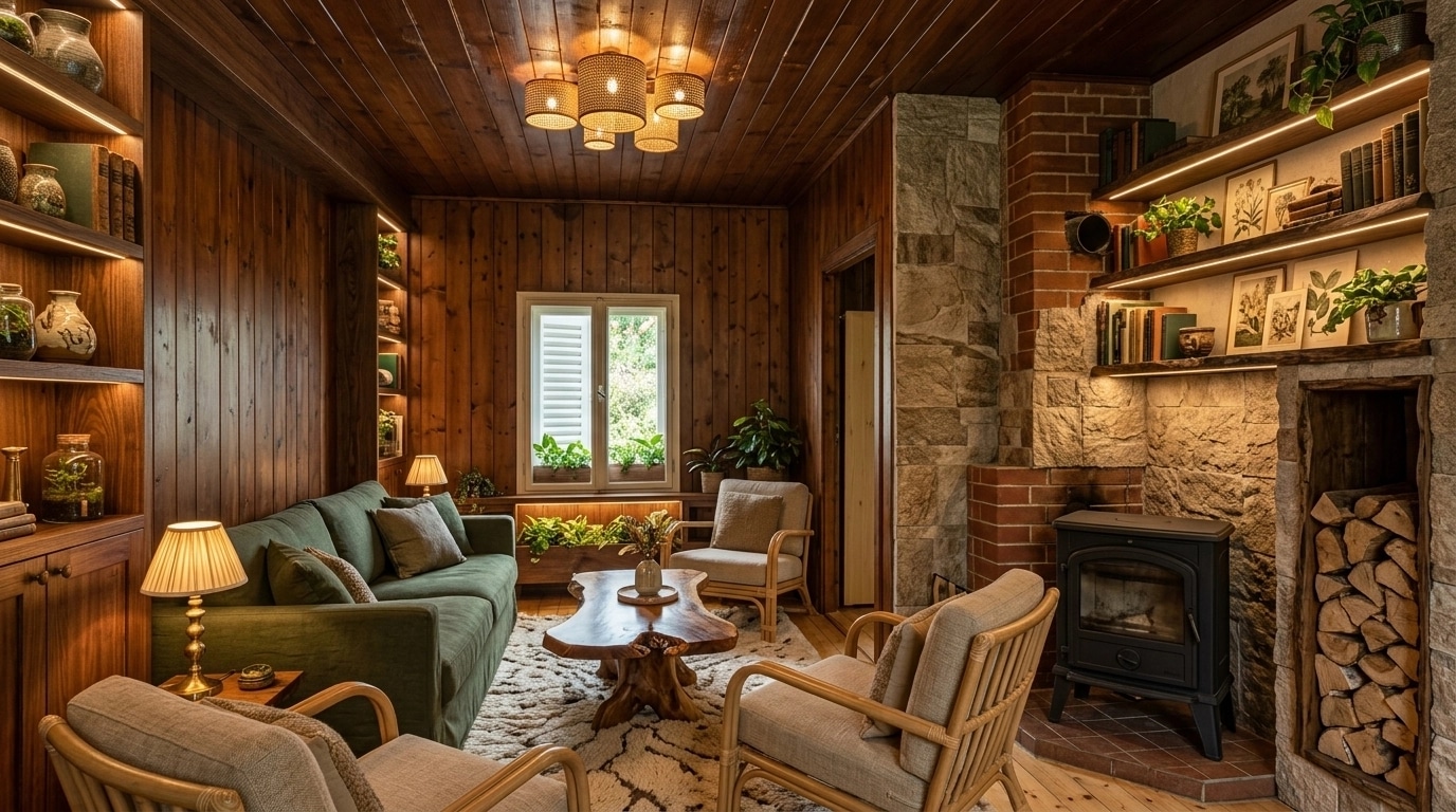 Interior design in Biophilic style — Living Room by GenRoom AI