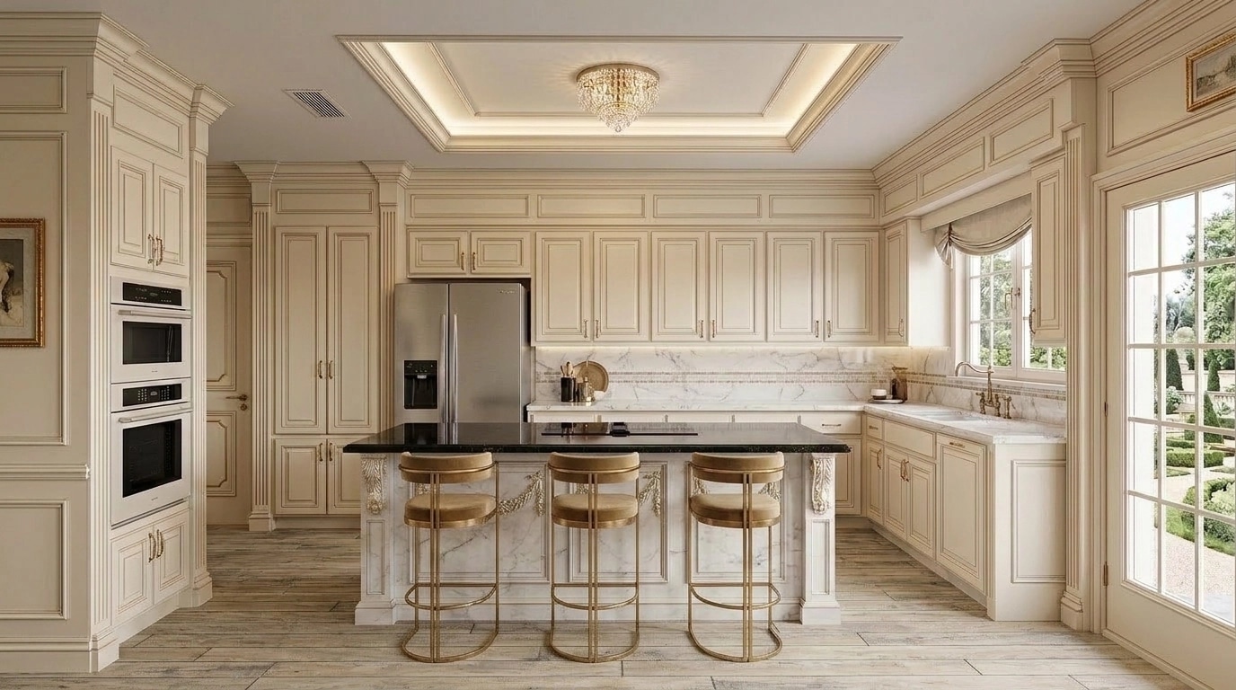 Interior design in Neoclassic style — Kitchen by GenRoom AI