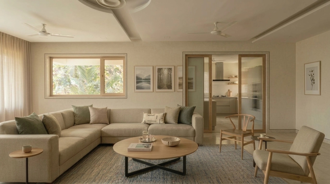 Scandinavian Living Room design — interior photo by GenRoom AI