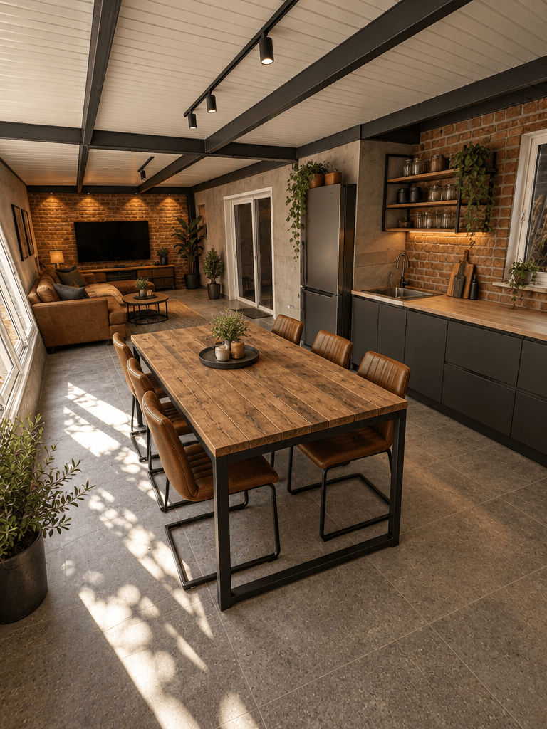 Interior design in Loft / Industrial style — Kitchen by GenRoom AI