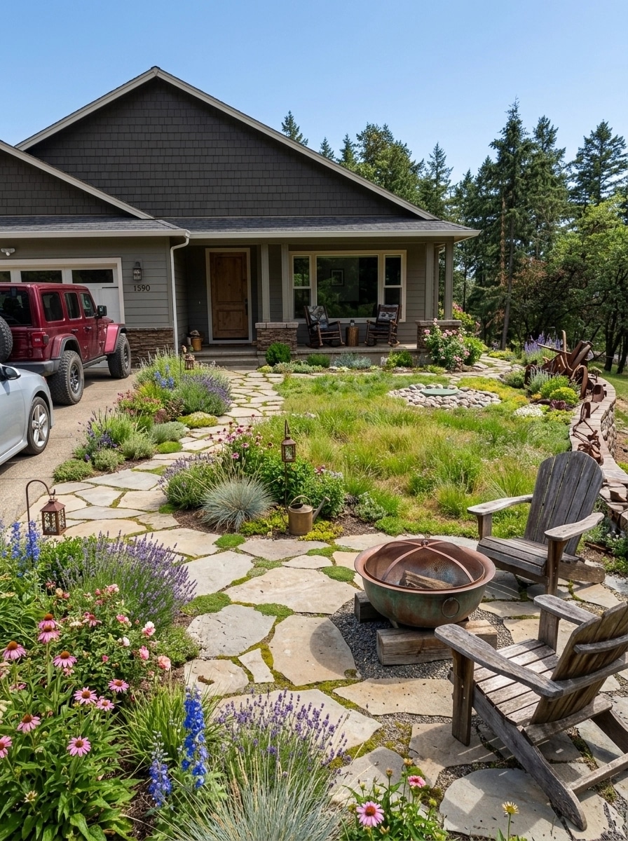 Country Rustic Garden Yard design — yard photo by GenRoom AI