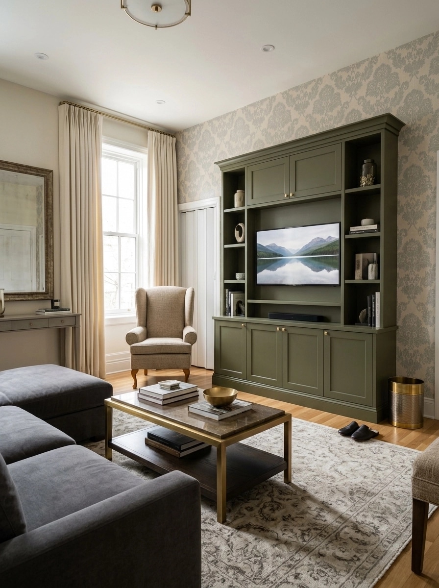 Transitional Living Room design — interior photo by GenRoom AI