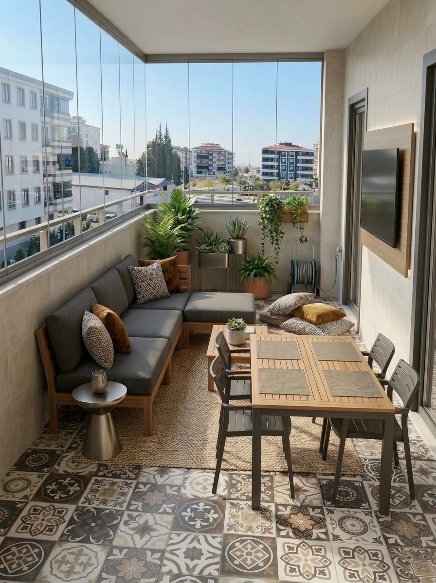 Interior design in Contemporary style — balcony by GenRoom AI