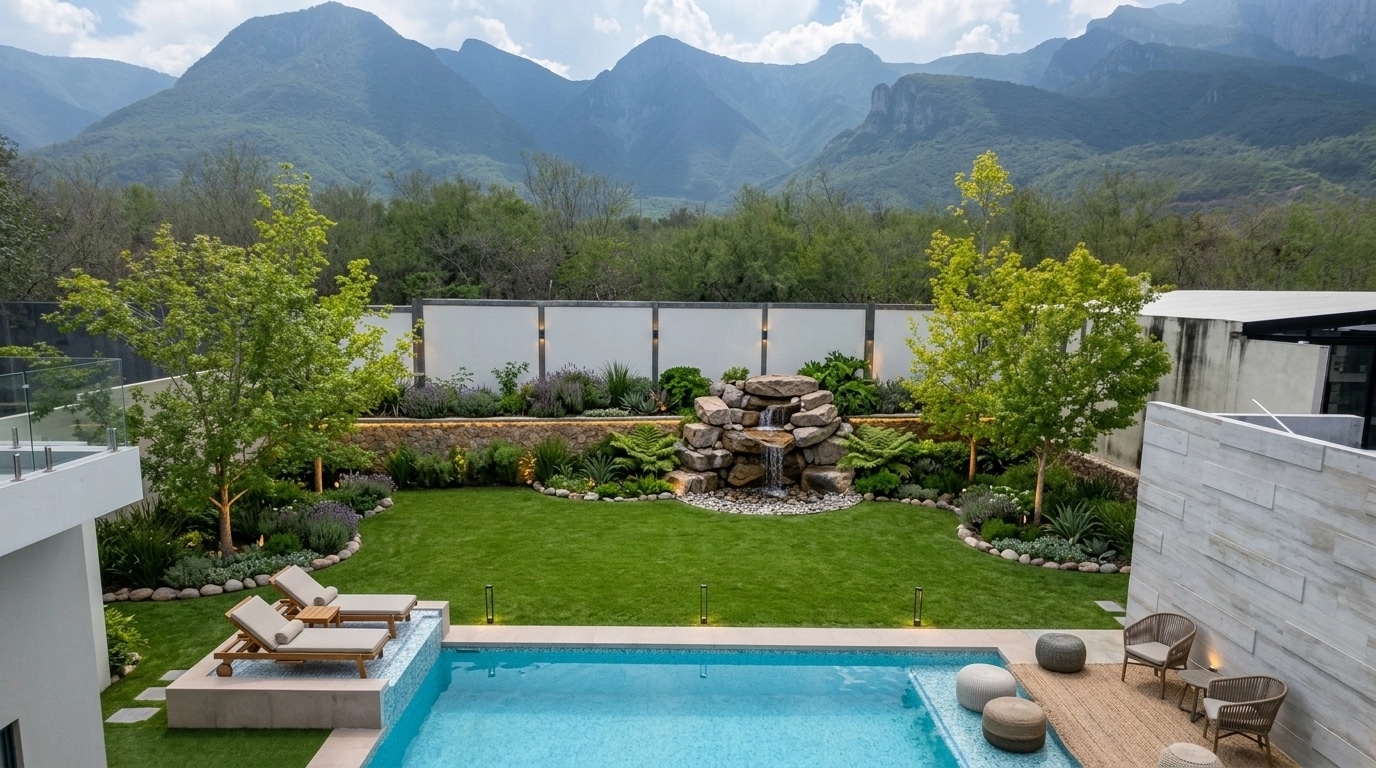 Landscape design in Eco Natural Garden style — Yard by GenRoom AI