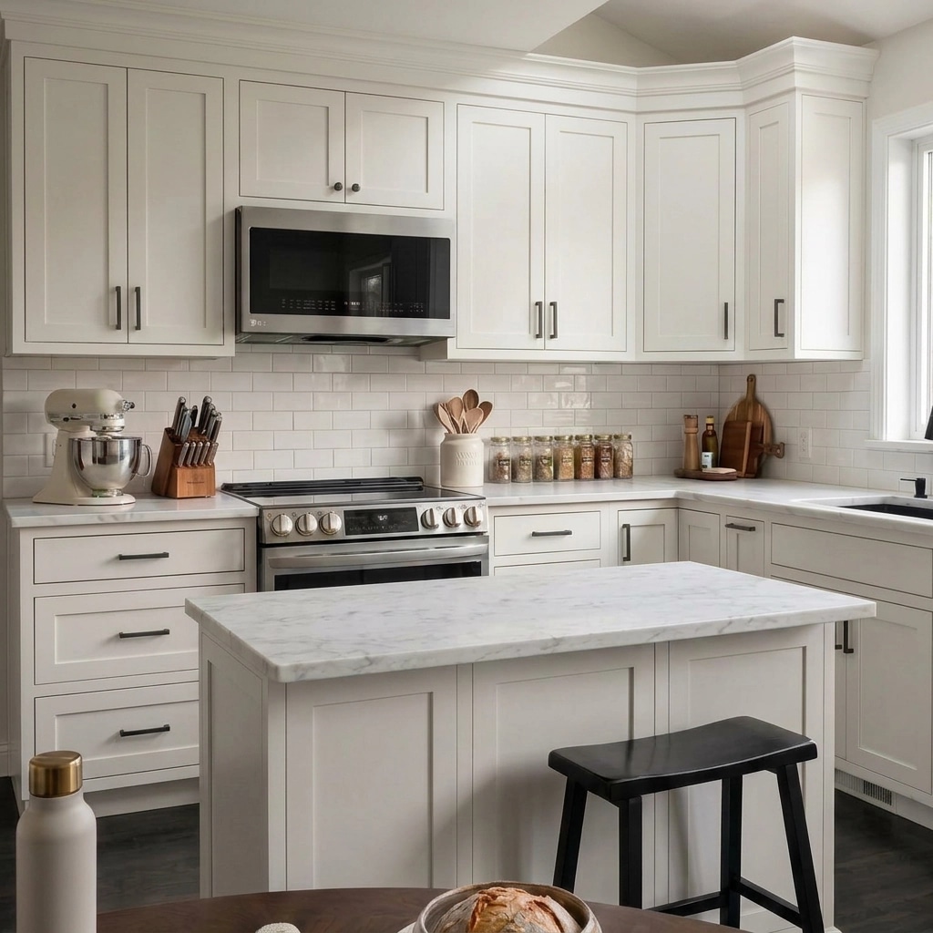 Kitchen interior in Transitional style — photo by GenRoom AI