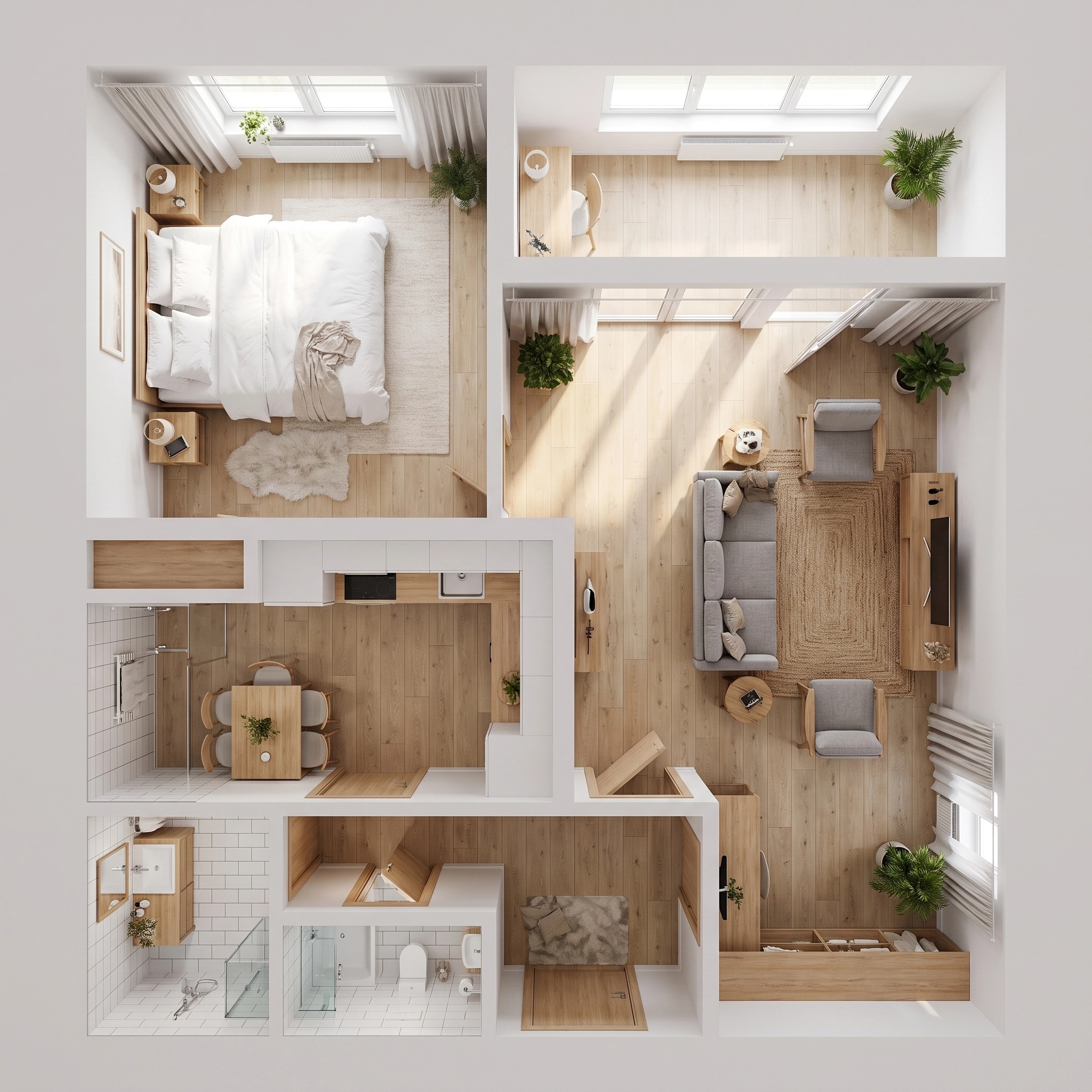 Scandinavian Living Room design — interior photo by GenRoom AI