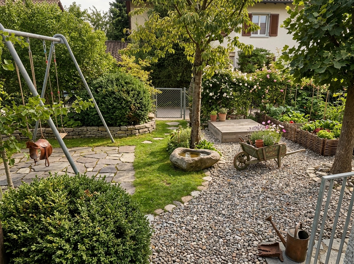 Country Rustic Garden Yard design — yard photo by GenRoom AI
