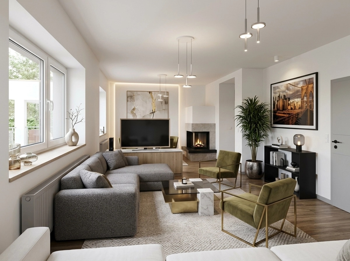 Interior design in Contemporary style — Living Room by GenRoom AI