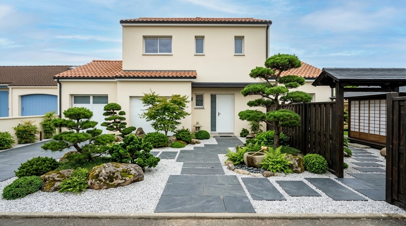 Design paysager en style Japanese Garden — Jardin par GenRoom AI