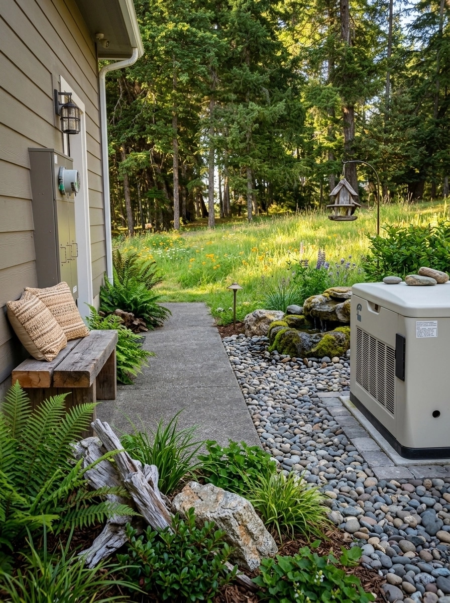 Landscape design in Eco Natural Garden style — Yard by GenRoom AI