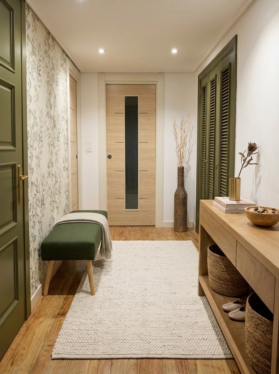 Hallway interior in Scandinavian style — photo by GenRoom AI