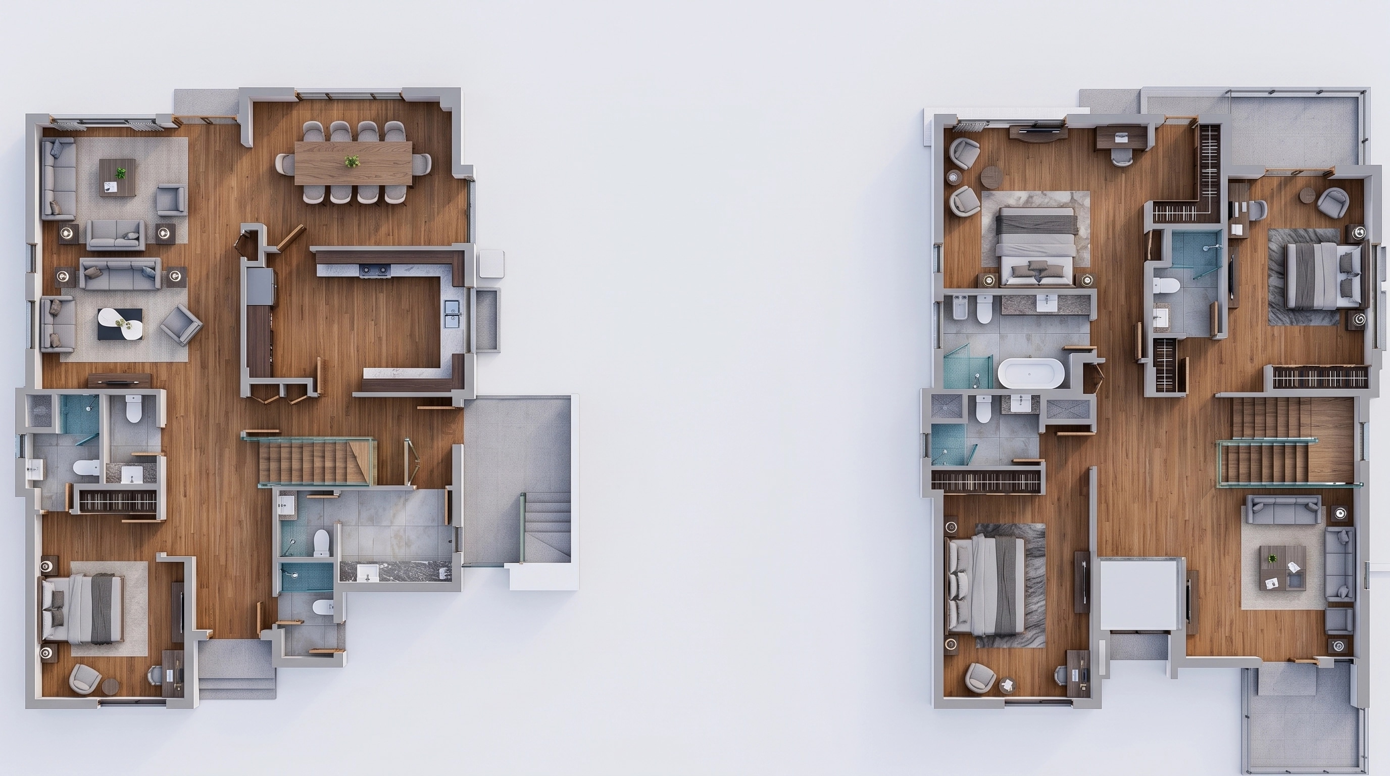 Innenraumdesign im Contemporary-Stil — Wohnzimmer von GenRoom AI