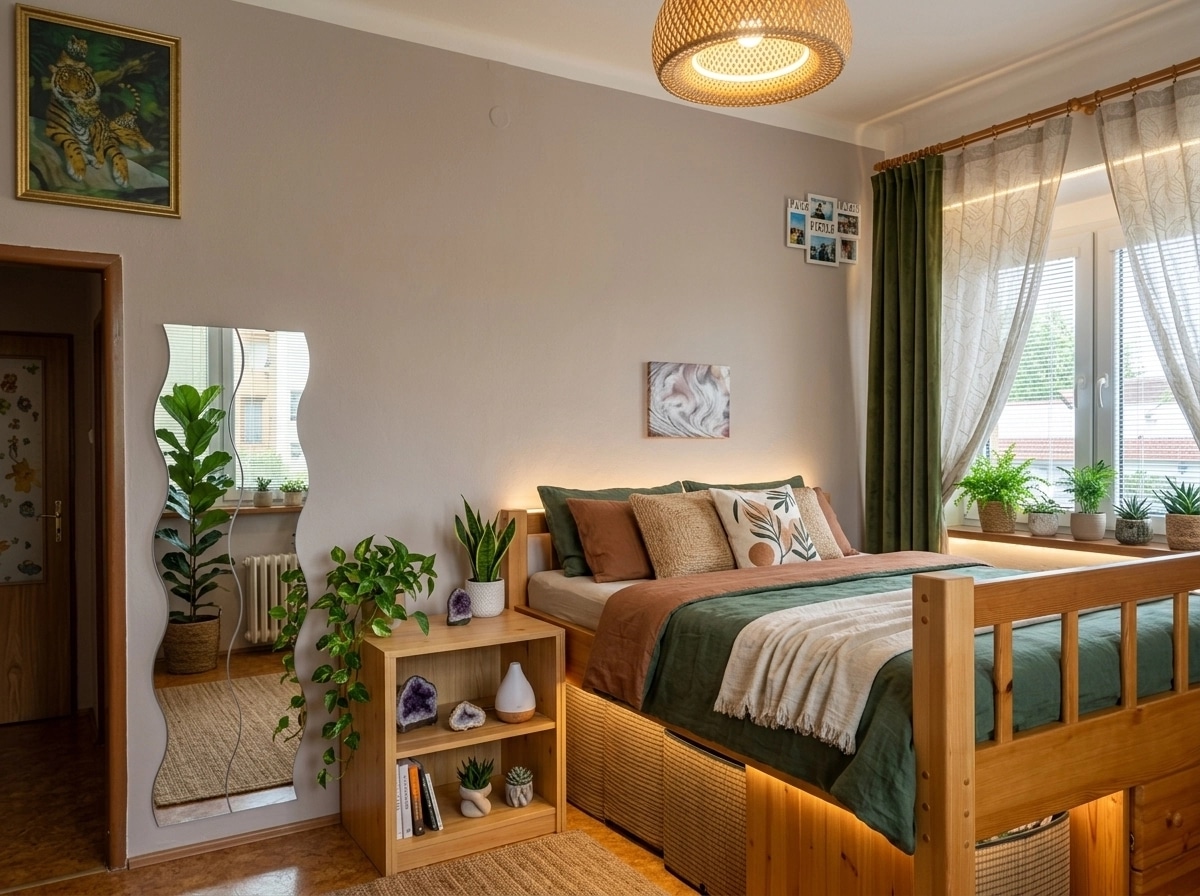 Interior design in Biophilic style — Bedroom by GenRoom AI