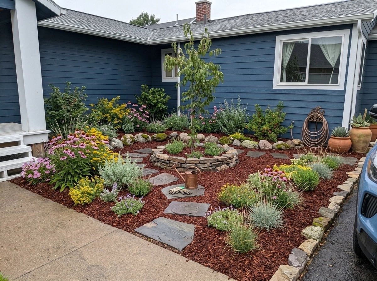 Landscape design in Eco Natural Garden style — Yard by GenRoom AI
