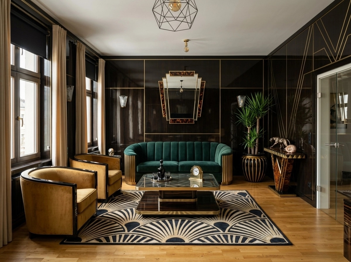 Art Deco Living Room design — interior photo by GenRoom AI