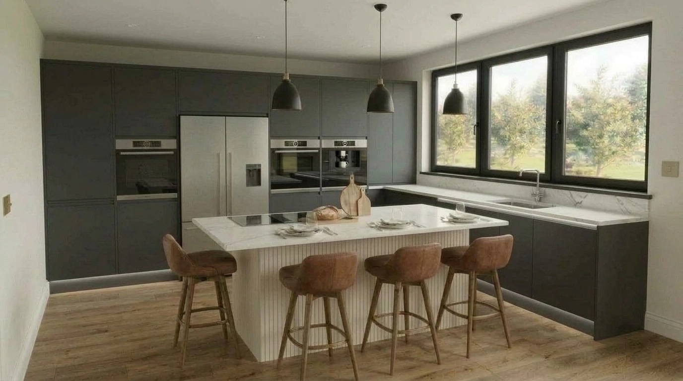 Modern Farmhouse Kitchen design — interior photo by GenRoom AI