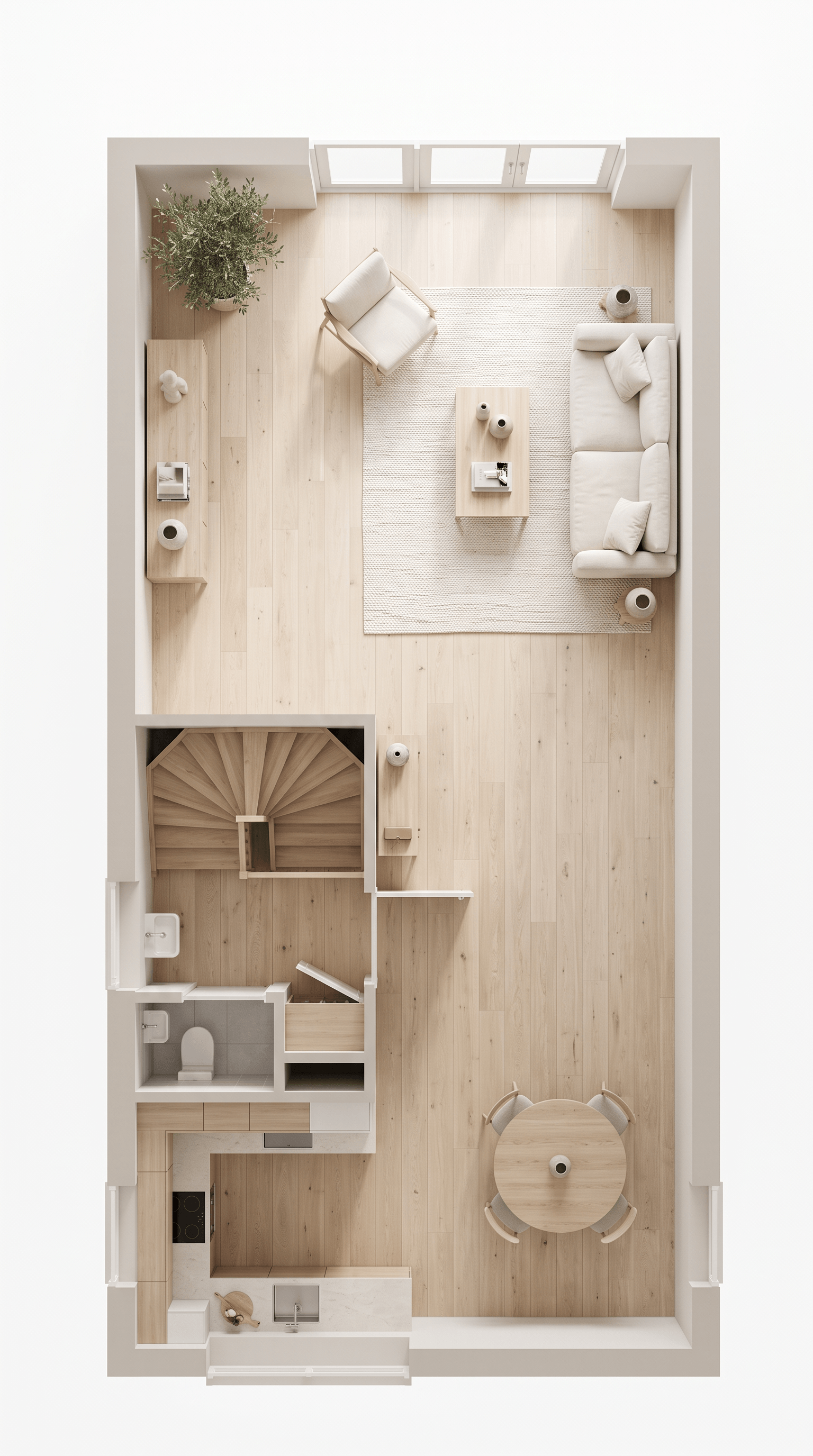 Interior design in Scandinavian style — Living Room by GenRoom AI