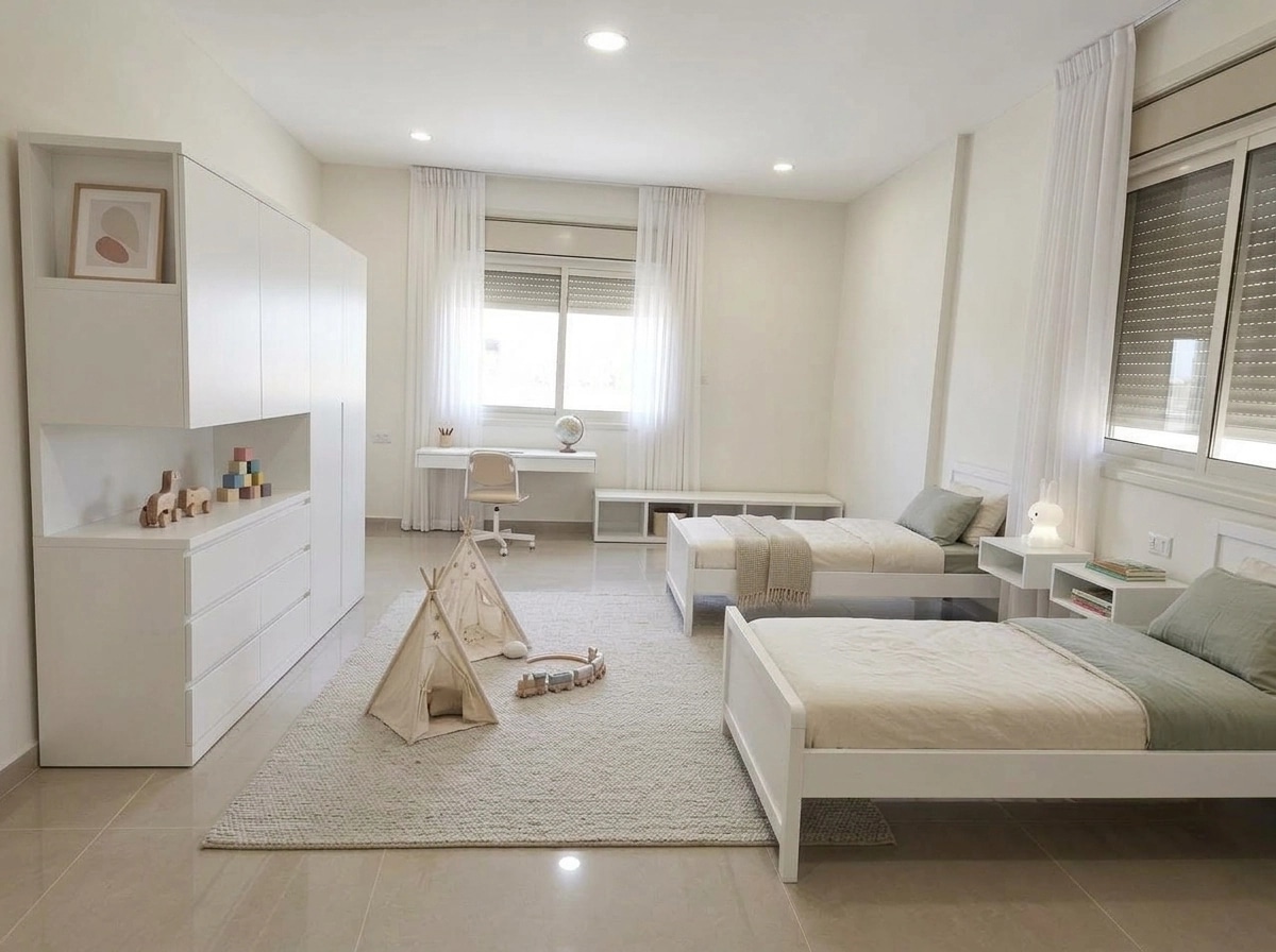 Minimalism Kids Room design — interior photo by GenRoom AI