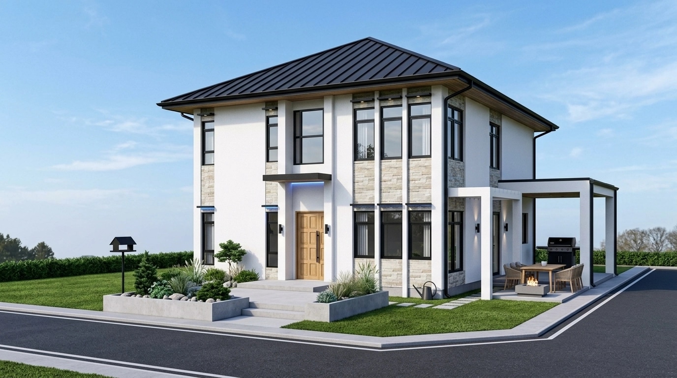 Scandinavian Facade Facade design — facade photo by GenRoom AI