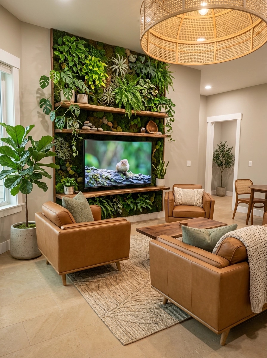 Interior design in Biophilic style — Living Room by GenRoom AI