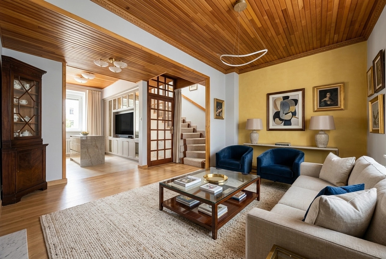 Transitional Living Room design — interior photo by GenRoom AI