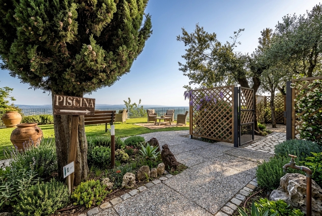 Landscape design in Mediterranean Yard style — Yard by GenRoom AI