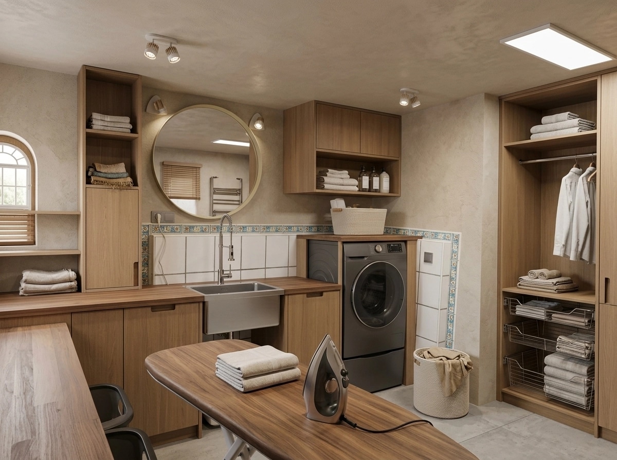 Interior design in Contemporary style — laundry by GenRoom AI