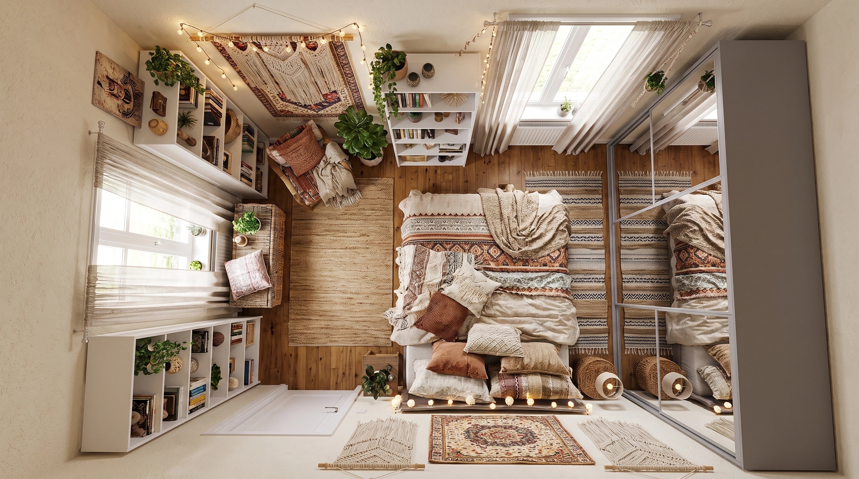 Interior design in Bohemian style — Living Room by GenRoom AI