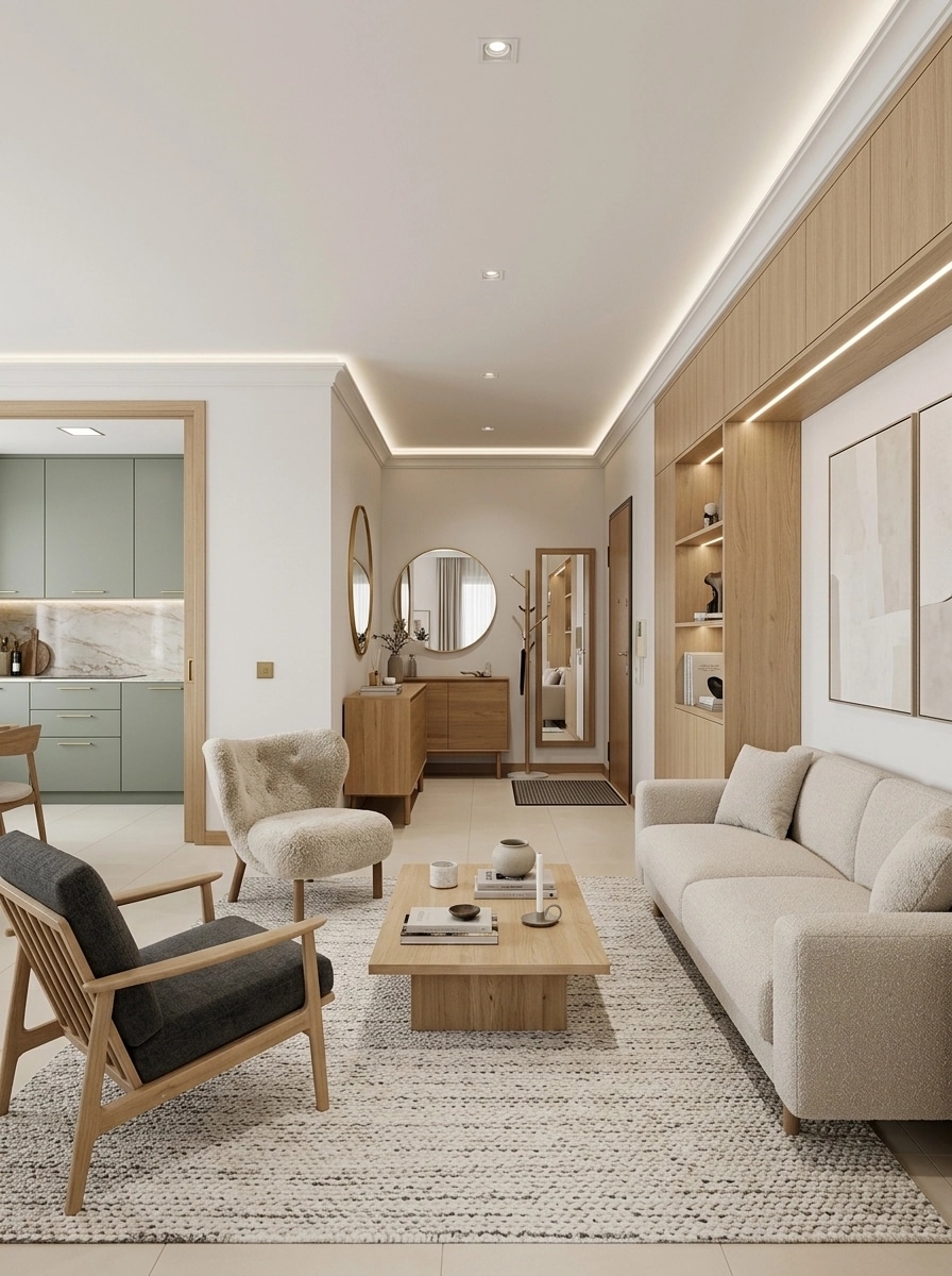 Scandinavian Living Room design — interior photo by GenRoom AI