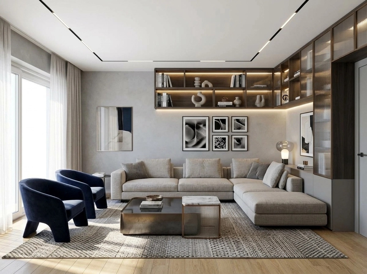 Interior design in Contemporary style — Living Room by GenRoom AI