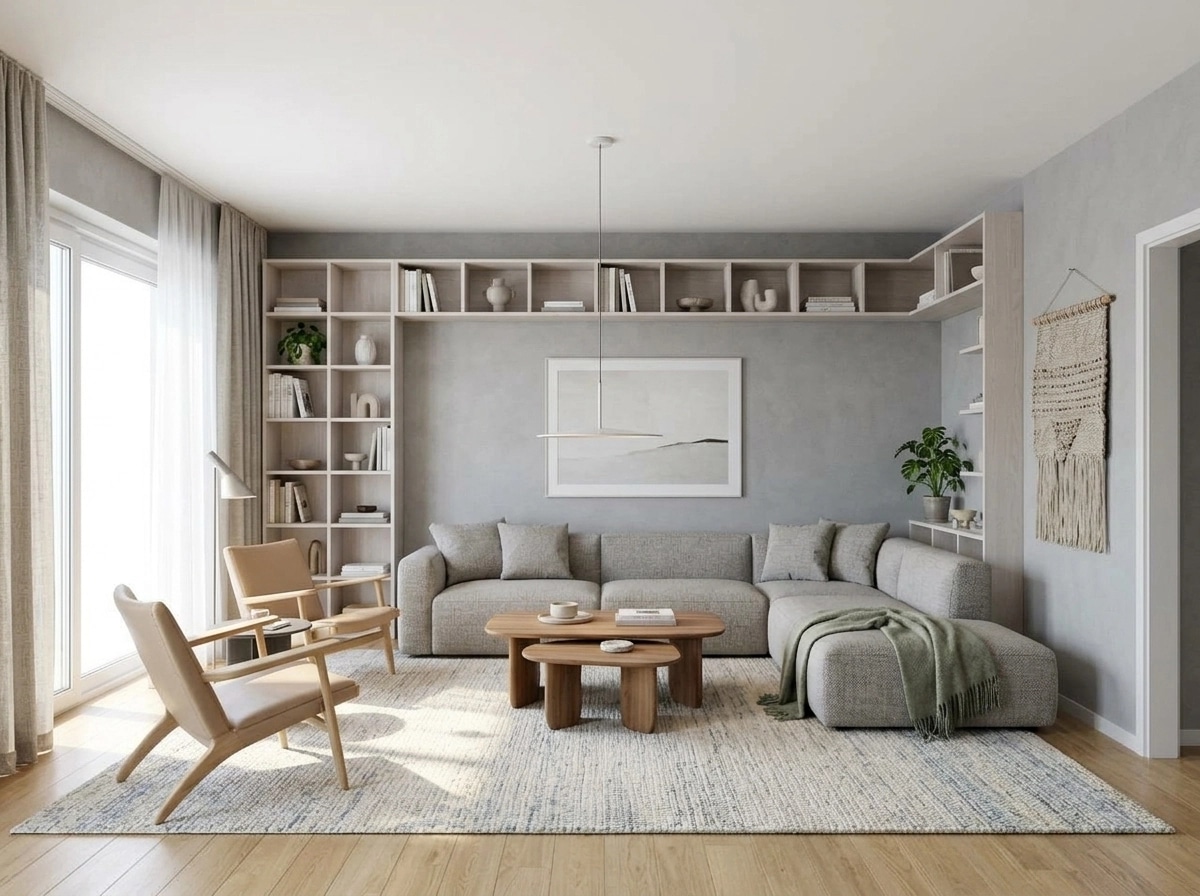 Interior design in Scandinavian style — Living Room by GenRoom AI