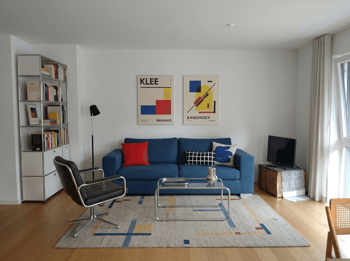 Interior design in Bauhaus style — Living Room by GenRoom AI