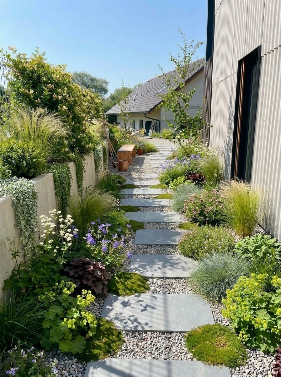 Landscape design in Scandinavian Garden style — Yard by GenRoom AI