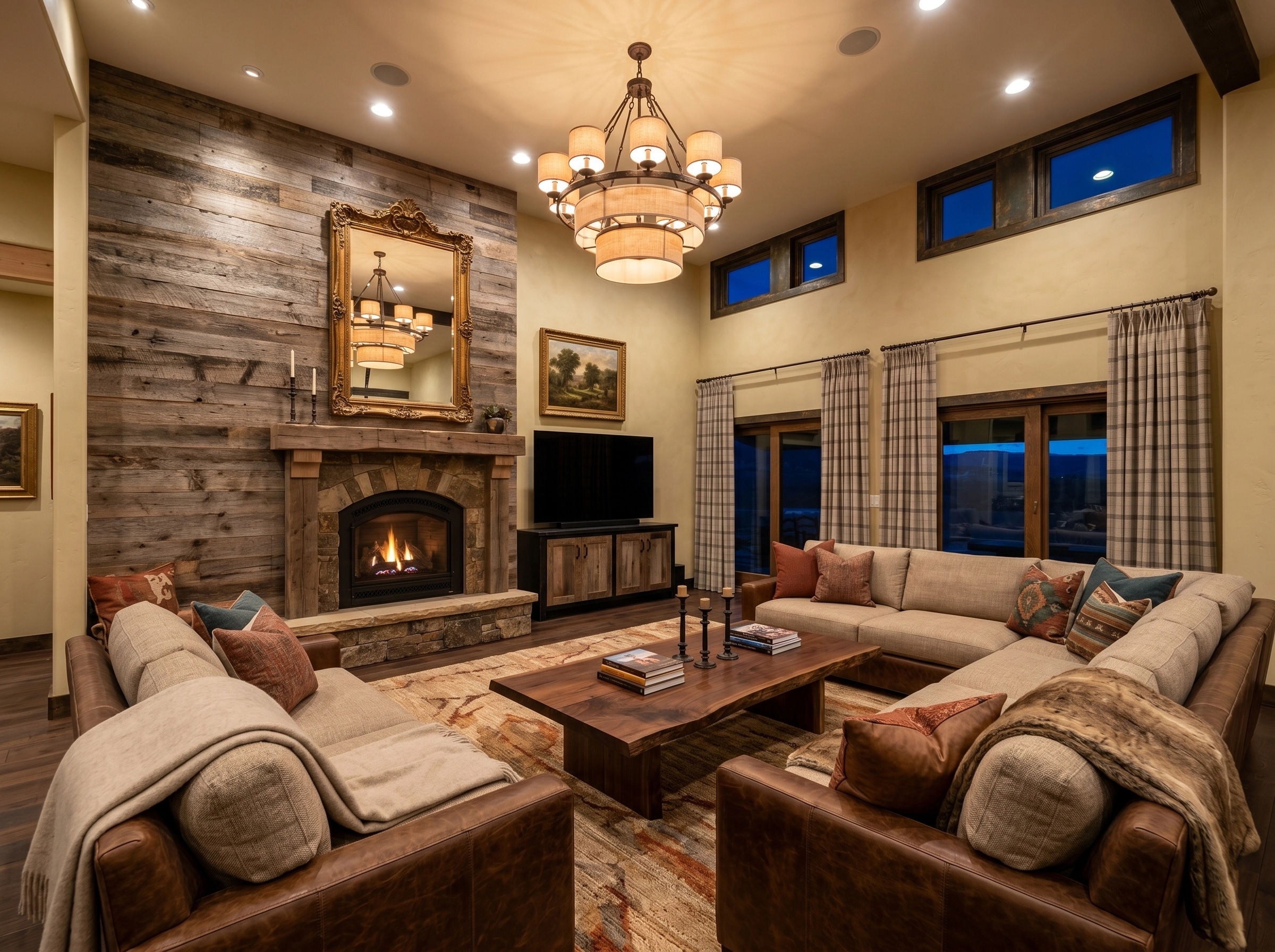 Interior design in Rustic style — Living Room by GenRoom AI