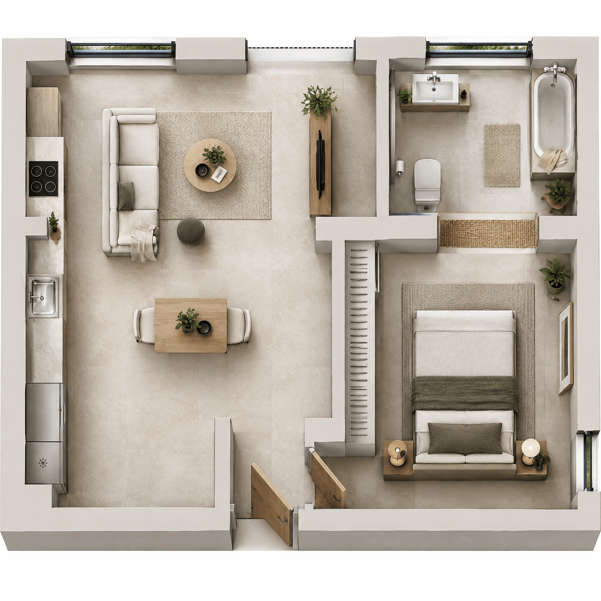 Minimalism Living Room design — interior photo by GenRoom AI