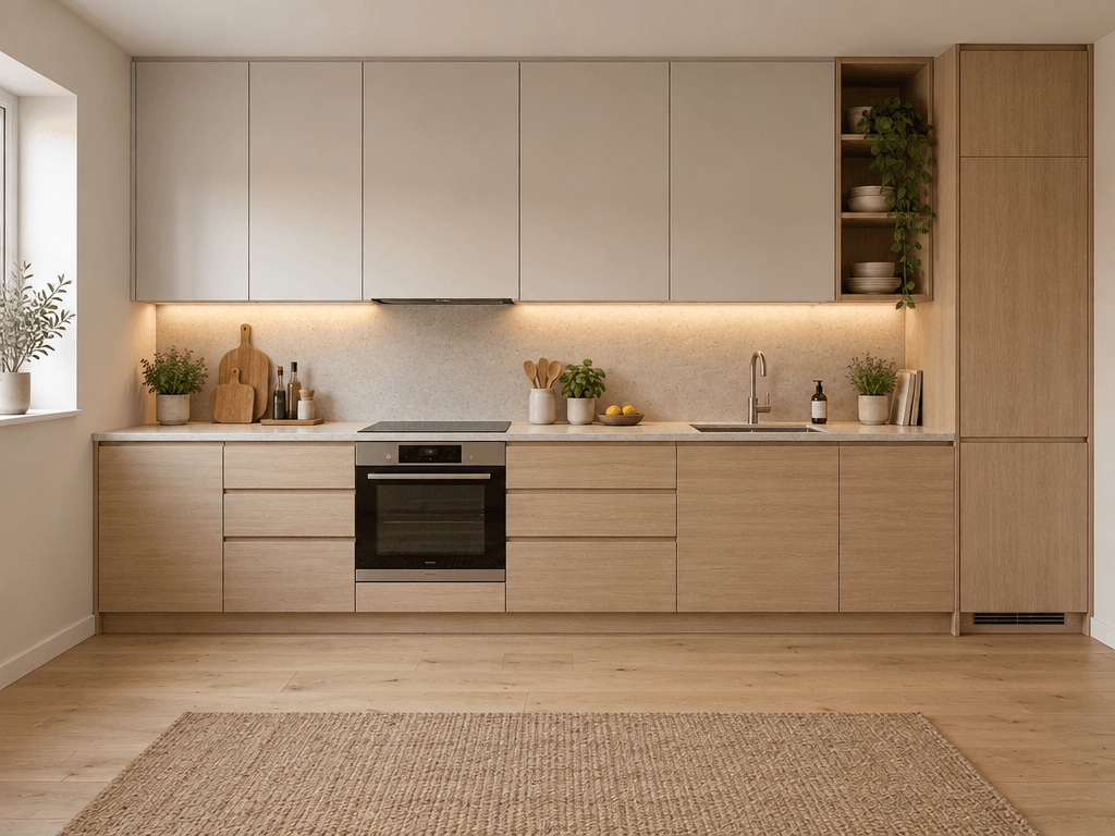 Kitchen interior in Scandinavian style — photo by GenRoom AI