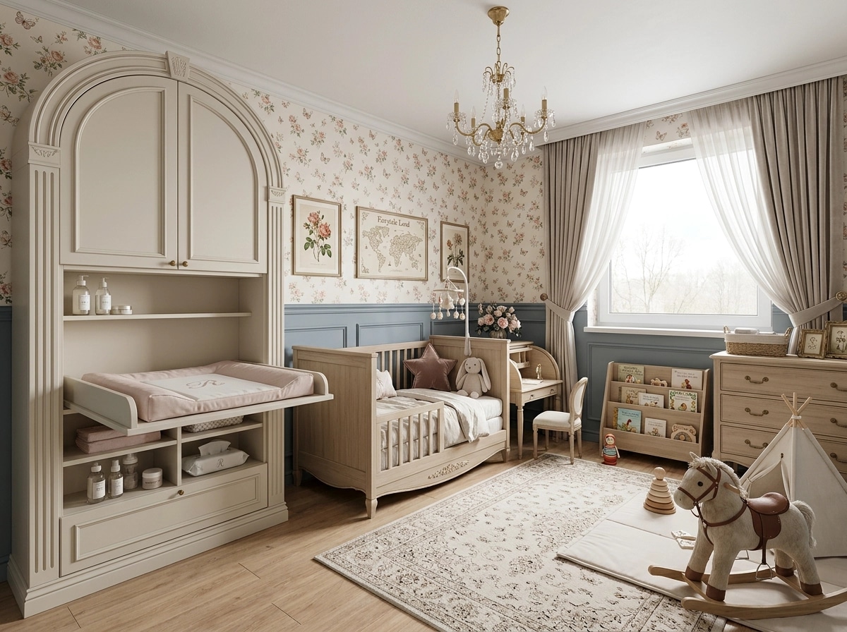 Interior design in Neoclassic style — Kids Room by GenRoom AI