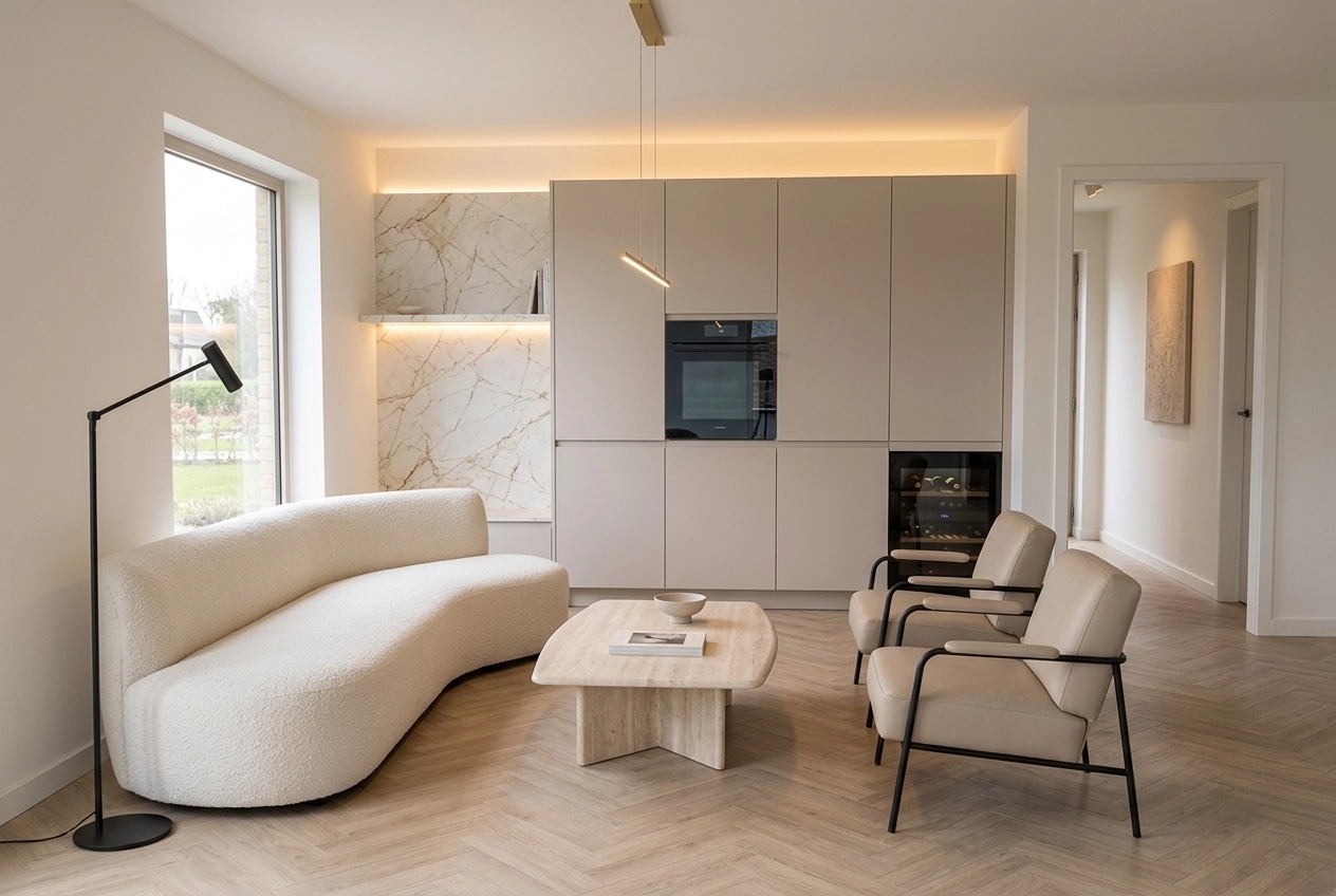 Minimalism Living Room design — interior photo by GenRoom AI